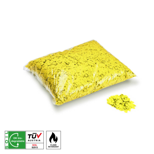 Confettis papier jaune